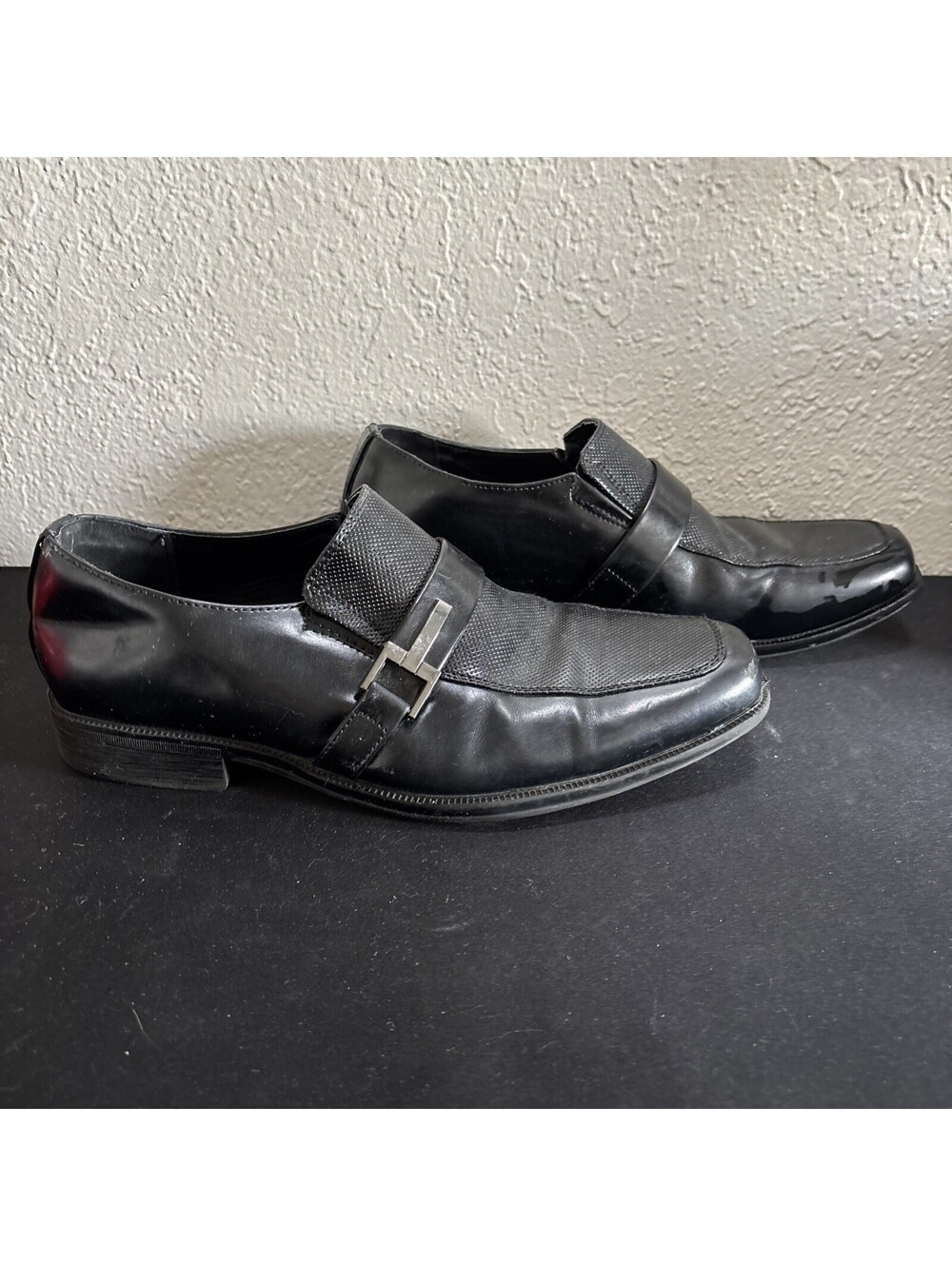 Dexter Comfort Zeke Men's Black Loafers Dress Shoes Slip On Perforated Size 7W